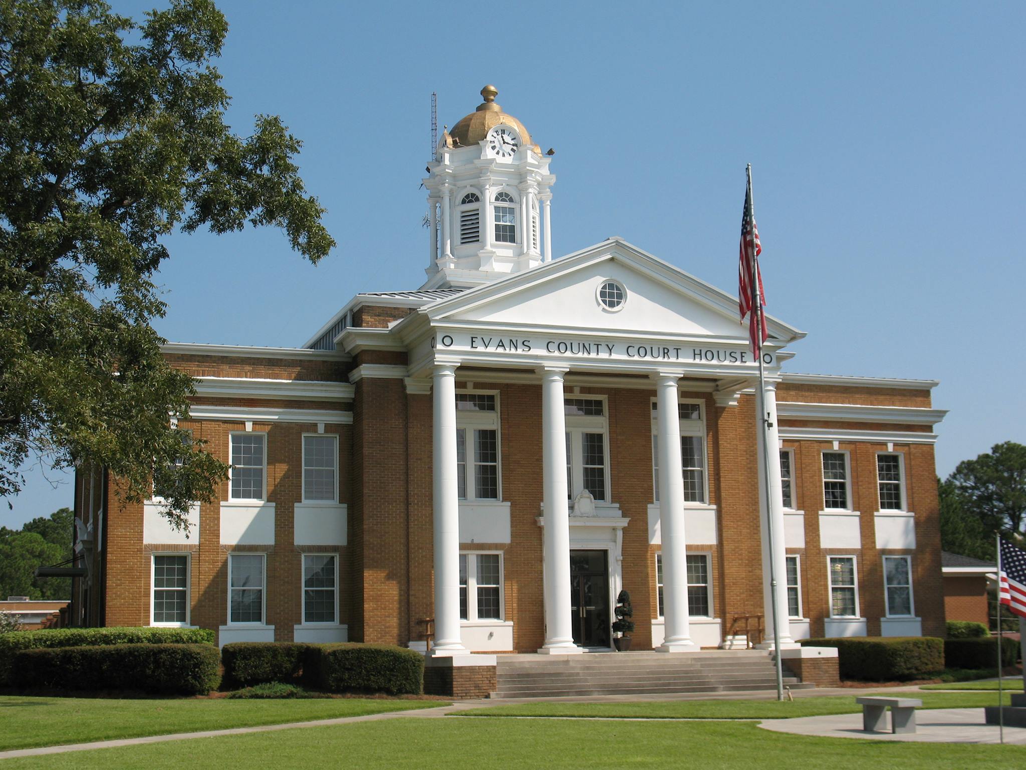 Evans County Claxton Historical architecture, Courthouse, Architecture